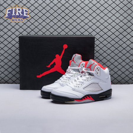 Jordan 5 Retro Fire Red Silver Tongue (2020) DA1911-102 Men's