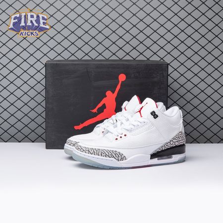 Jordan 3 Retro Free Throw Line White Cement 923096-101 Men's