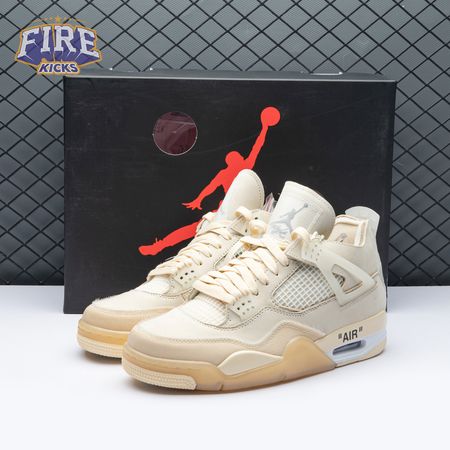 Air Jordan 4 RERO x Off-White AJ4 OW Sail Unisex