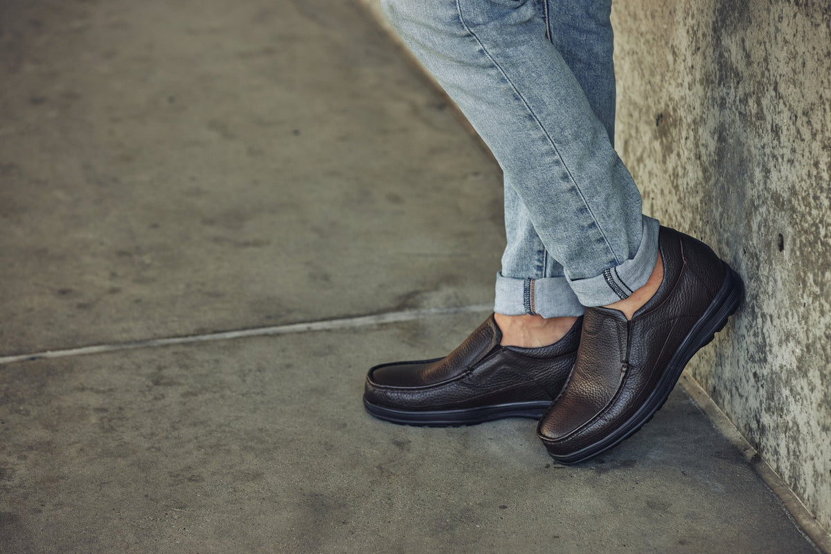 CALTO - G1823 - 3 Inches Taller (Brown) - Lightweight Slip-On Loafer Dress Shoes