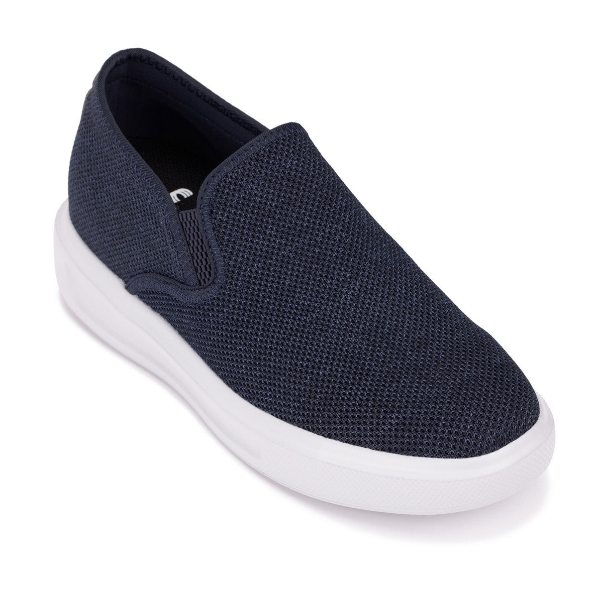 CALTO - X2781 - 2.8 Inches Taller (Navy/Grey Sole) - Lightweight Sneaker Loafers