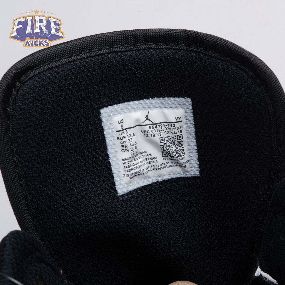 Air Jordan 1 Mid White Black Unisex