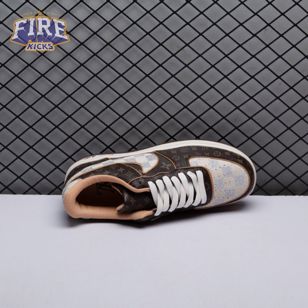 Nike Air Force 1 Low Monogram Brown Damier Azur Unisex (Special Box)