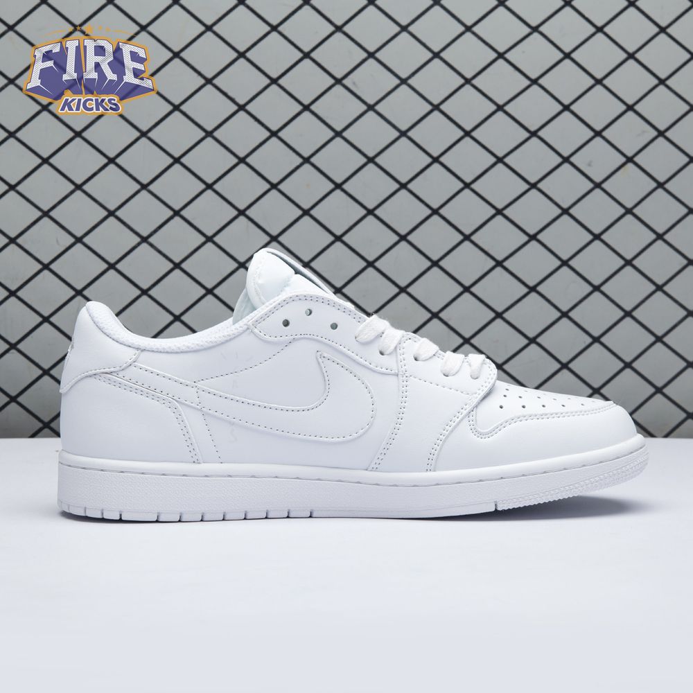 Travis Scott x Air Jordan 1 Low Triple White Unisex
