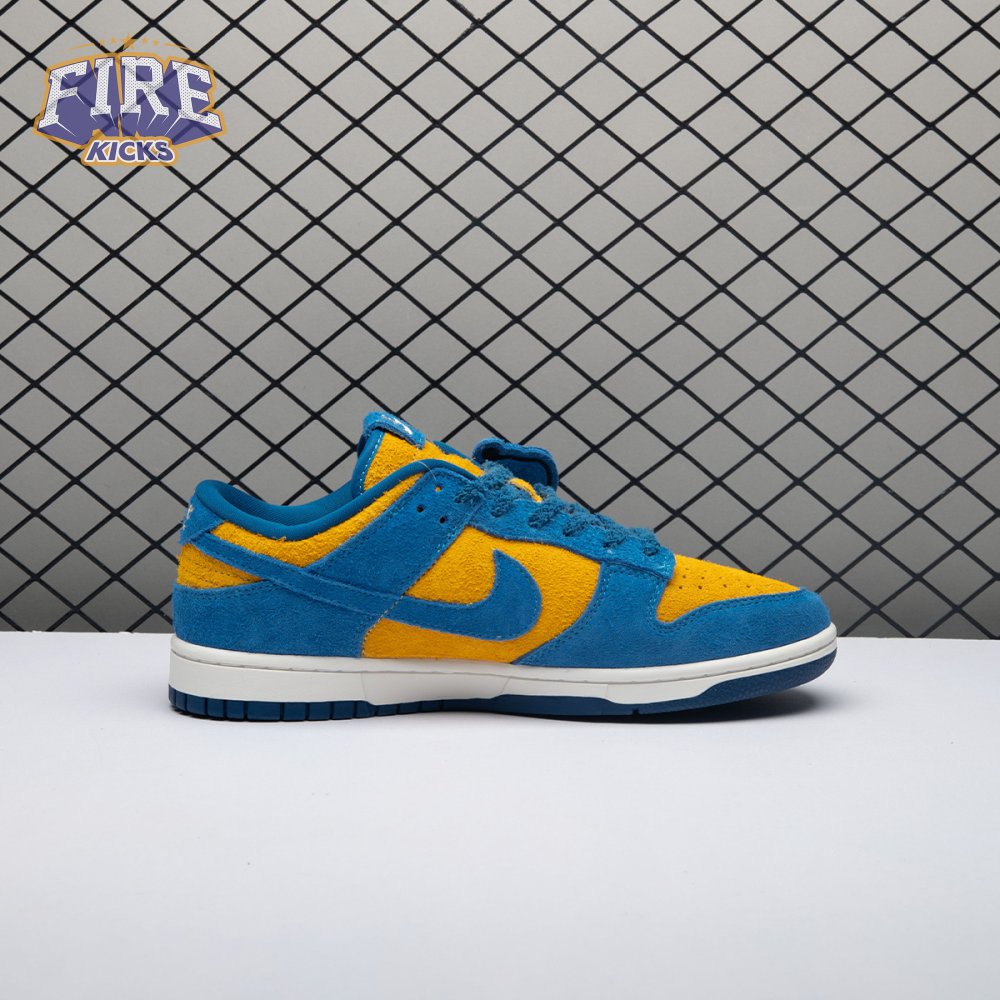 Nike Dunk Low SE Panda-Monium Court Blue Yellow Ochre Suede IH7648-700 Unisex