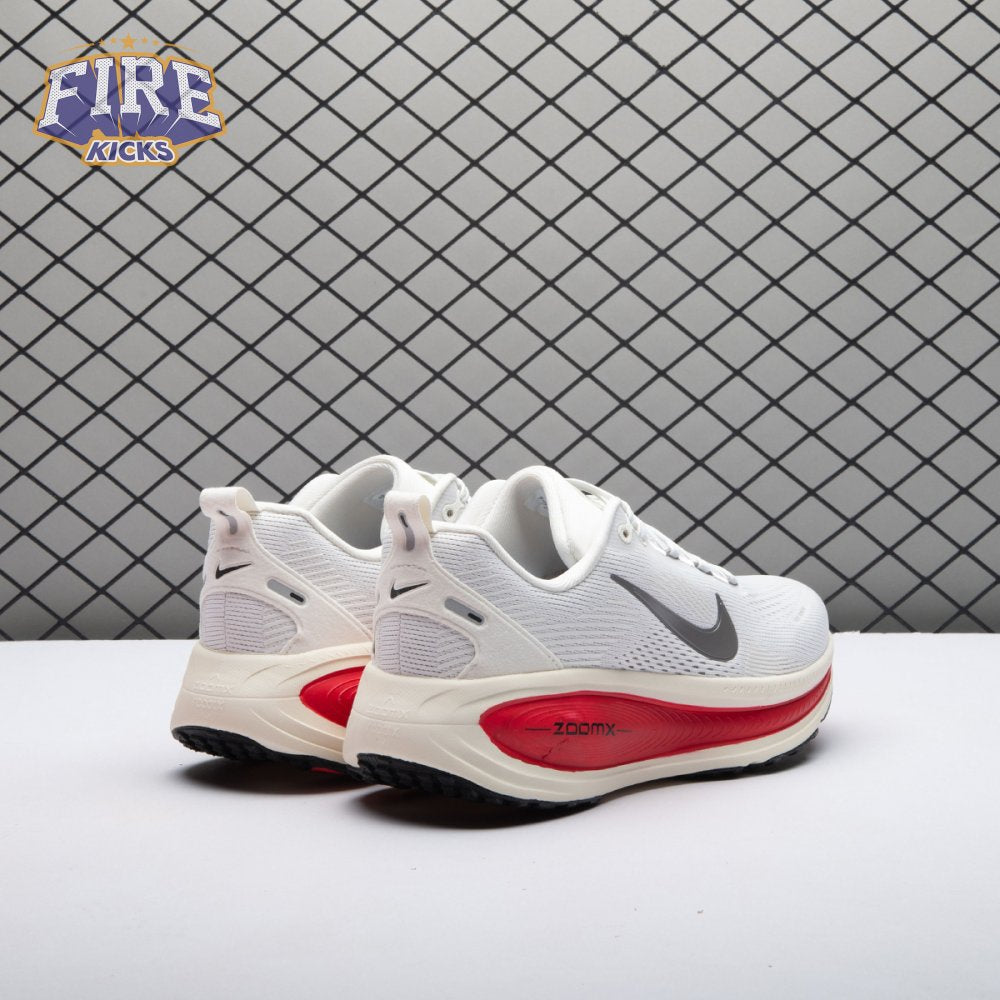 Nike Vomero 18 Platinum Tint Siren Red Light Smoke Grey Metallic Pewter HM6803-001 Unisex