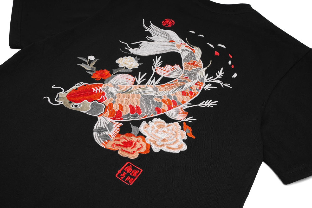 ET514 Koi Fish Embroidered Tee