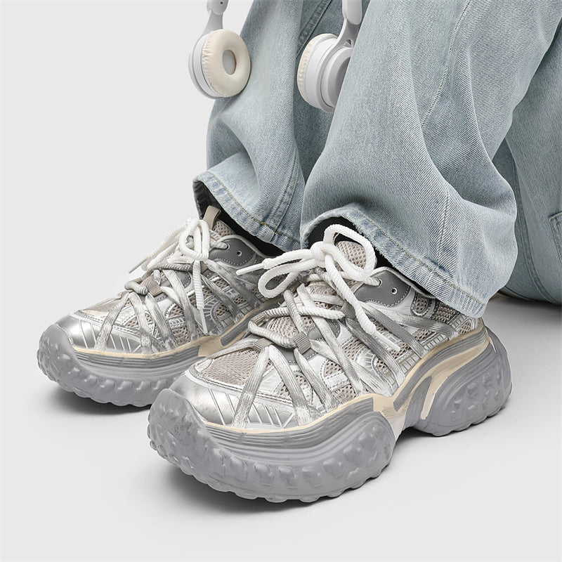 S8888 Champagne Tire Sneakers