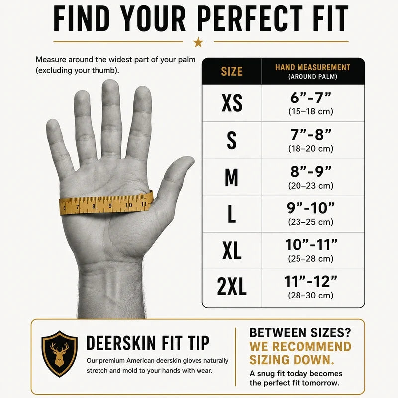 Classic Longer Cuff Deerskin Gloves