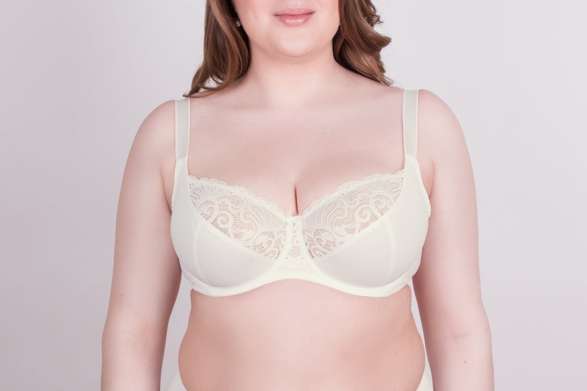 Bra Milavitsa 112830 - Elastic Lace, Underwired with Triple Segment Cups