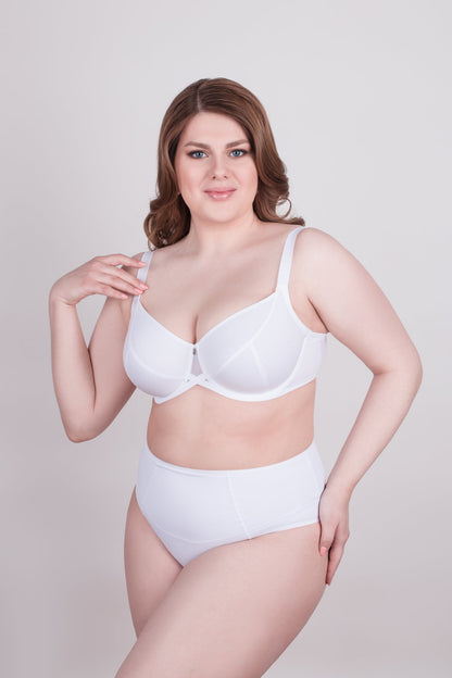 Bra Milavitsa 105910 - Underwired, Triple Segment, Fixed Straps