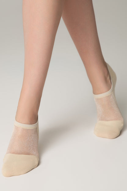 Cotton Ankle Socks Conte Active - Inserts Of Transparent Mesh