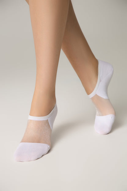 Cotton Ankle Socks Conte Active - Inserts Of Transparent Mesh