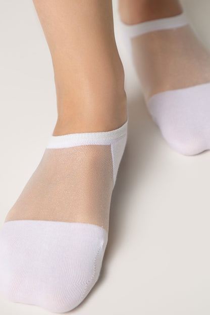 Cotton Ankle Socks Conte Active - Inserts Of Transparent Mesh