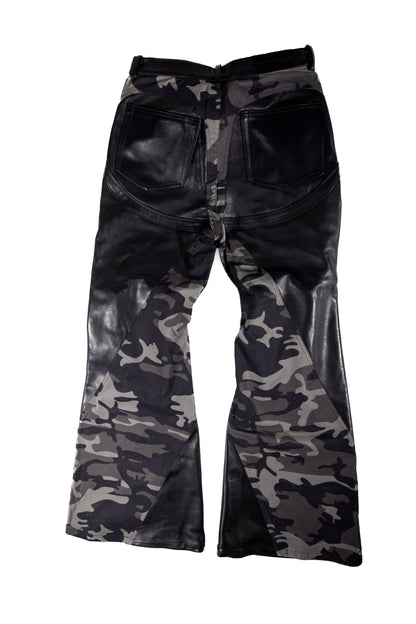 BL MUDCAMO FLARED LEATHER PANT