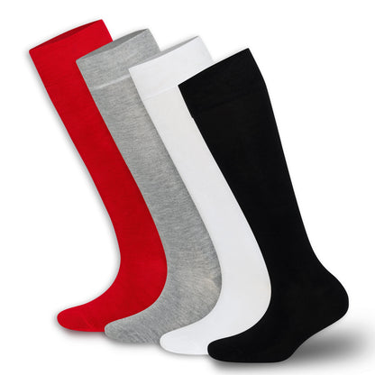 Women’s Bamboo Knee-High Socks 4-Pack – Soft &amp; Breathable