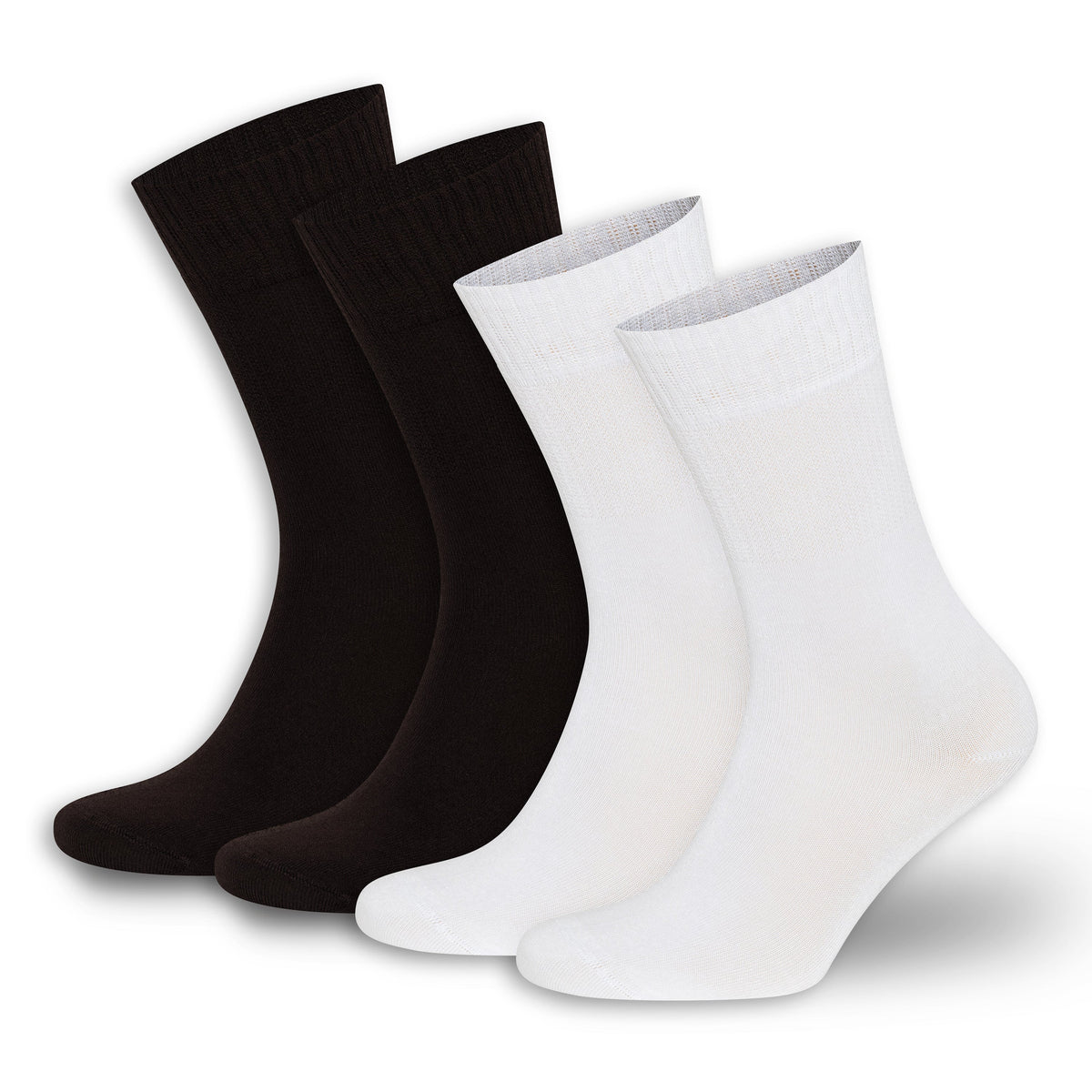 Men’s &amp; Women’s Bamboo Diabetic Crew Socks 4-Pack