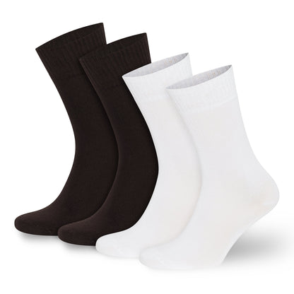 Men’s &amp; Women’s Bamboo Diabetic Crew Socks 4-Pack