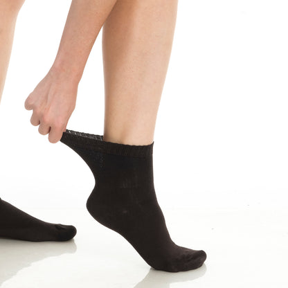 Men’s &amp; Women’s Bamboo Diabetic Ankle Socks 4-Pack