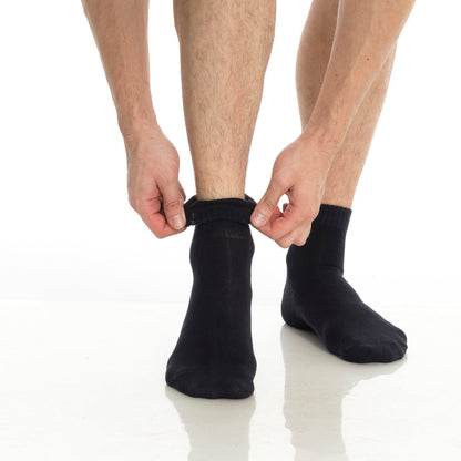 Men’s &amp; Women’s Bamboo Diabetic Ankle Socks 4-Pack