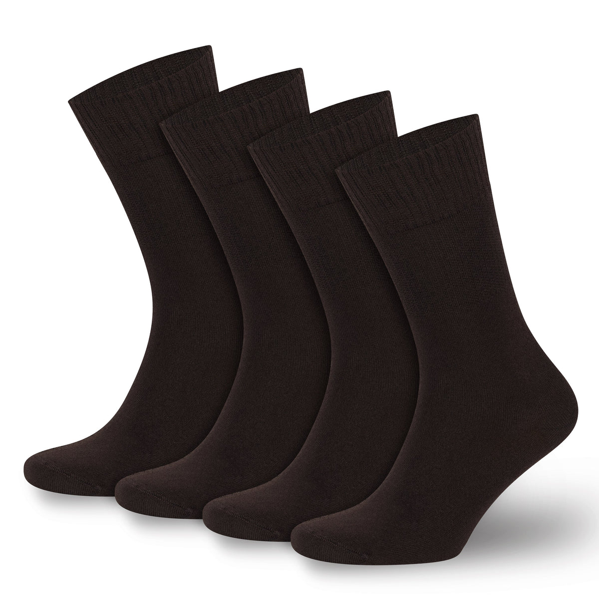 Men’s &amp; Women’s Bamboo Diabetic Crew Socks 4-Pack
