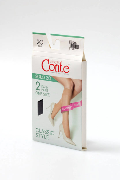 Knee Highs Conte Solo 20 Den (2 pairs)
