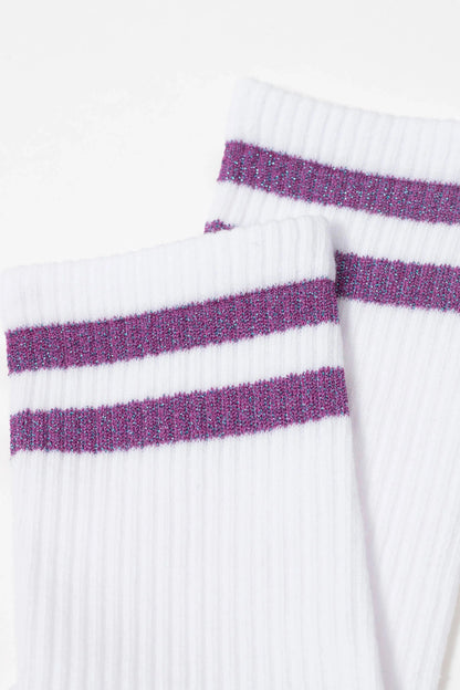 Conte Cotton Long Socks Active 157 - Lurex Stripes