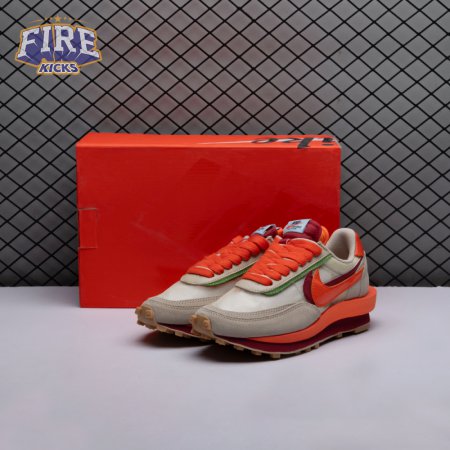 Nike LD Waffle CLOT Kiss of Death Net Orange Blaze DH1347-100 Unisex