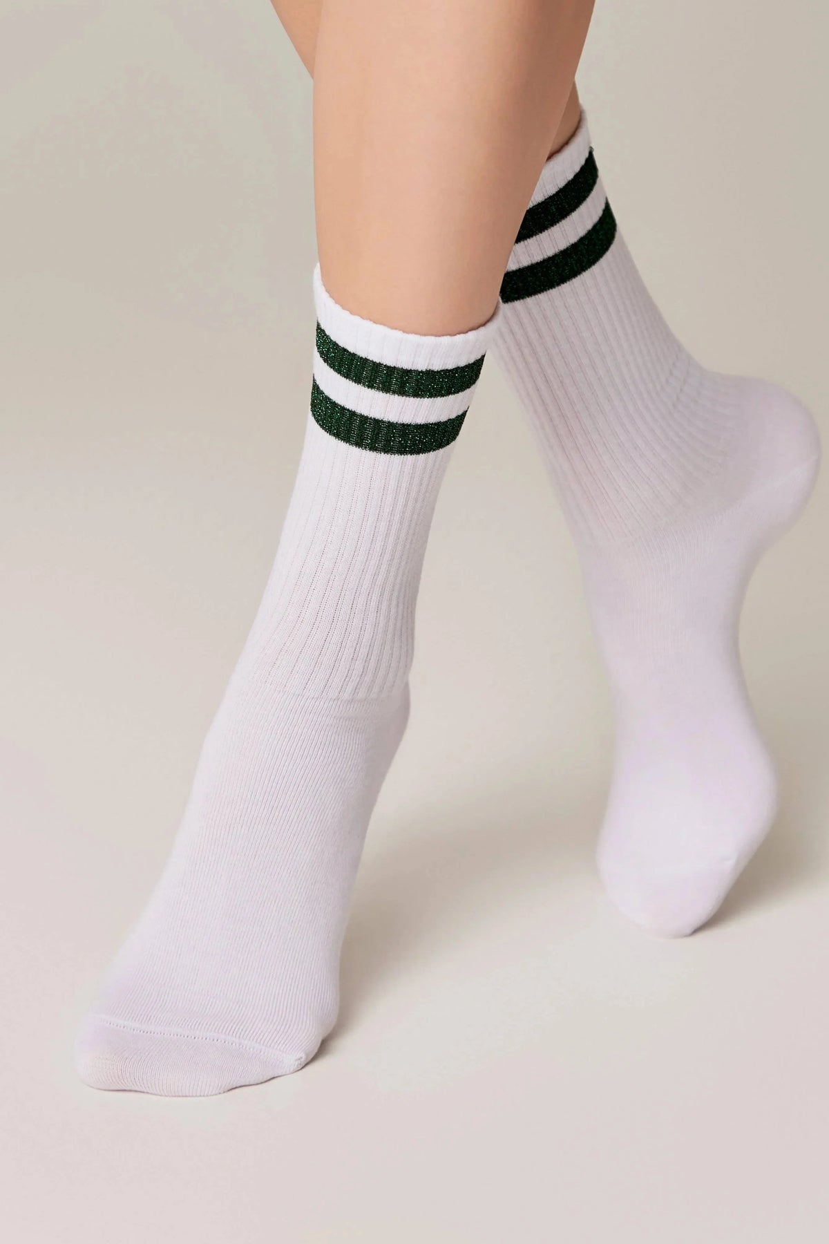 Conte Cotton Long Socks Active 157 - Lurex Stripes