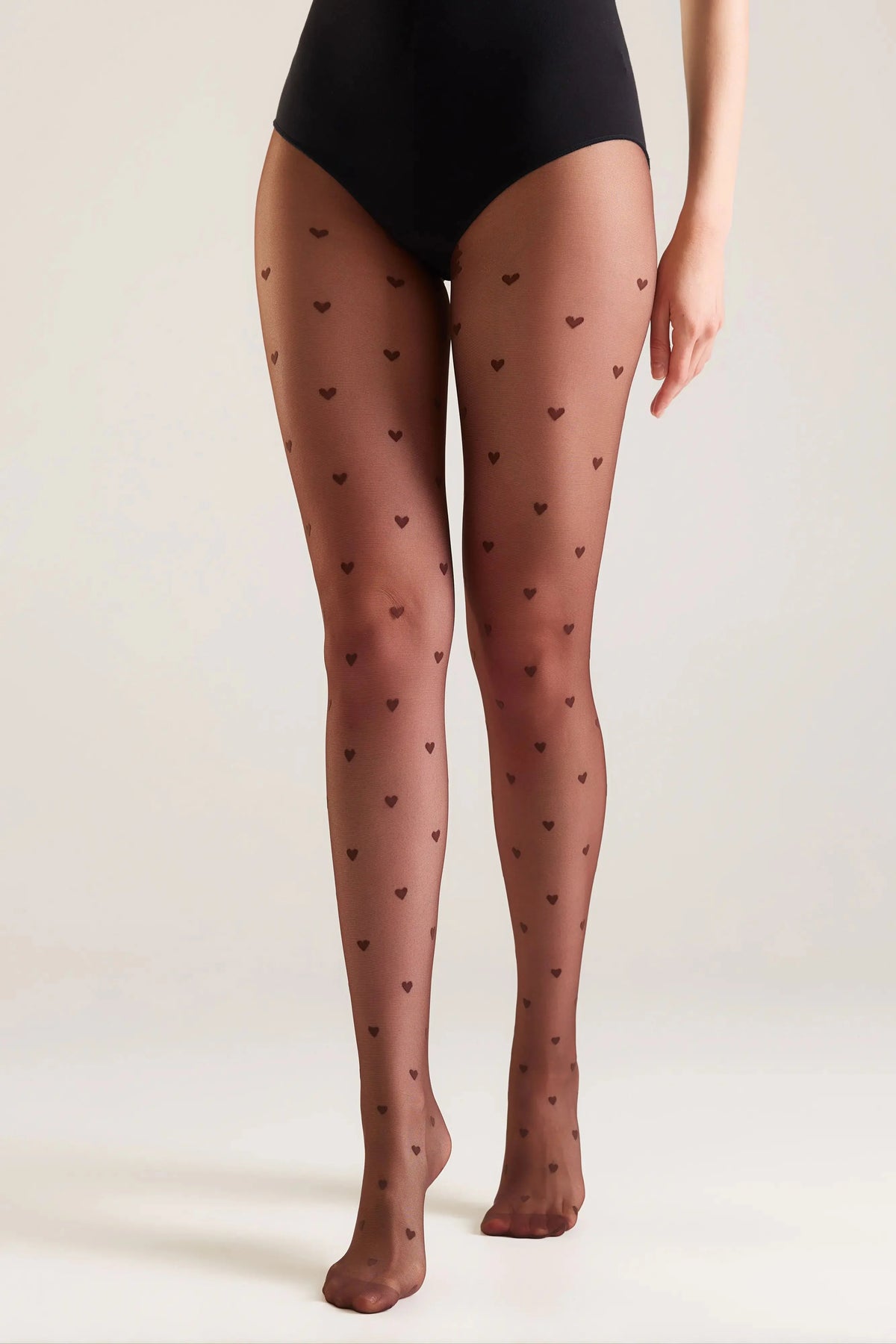 Fantasy Tights Conte Bonheur - Hearts Pattern