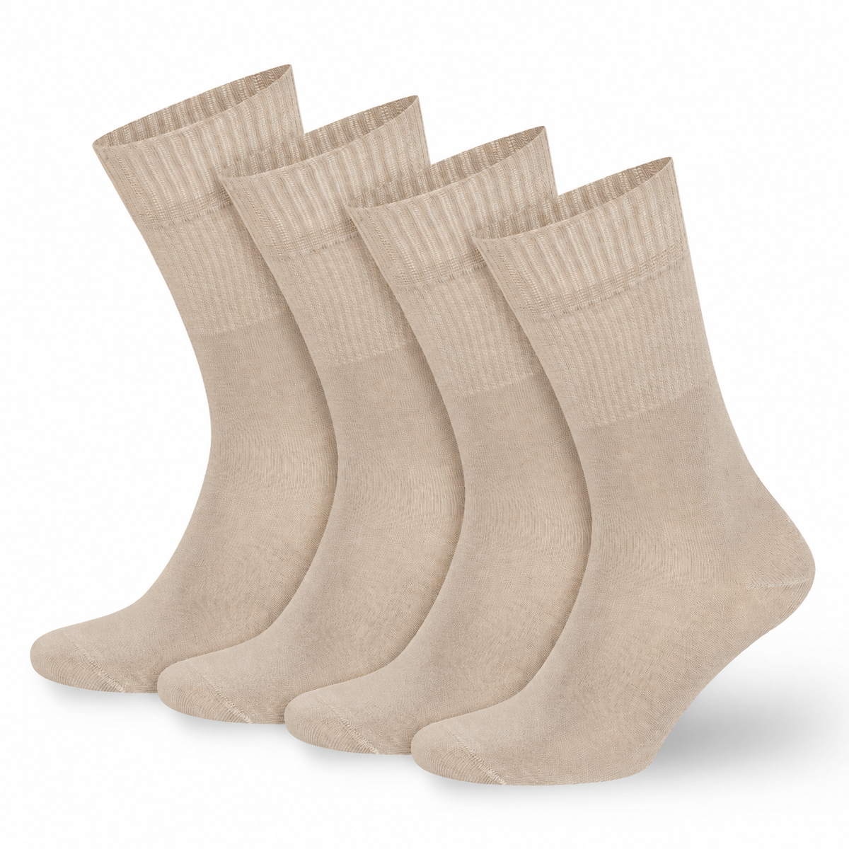 Men’s &amp; Women’s Bamboo Diabetic Crew Socks 4-Pack