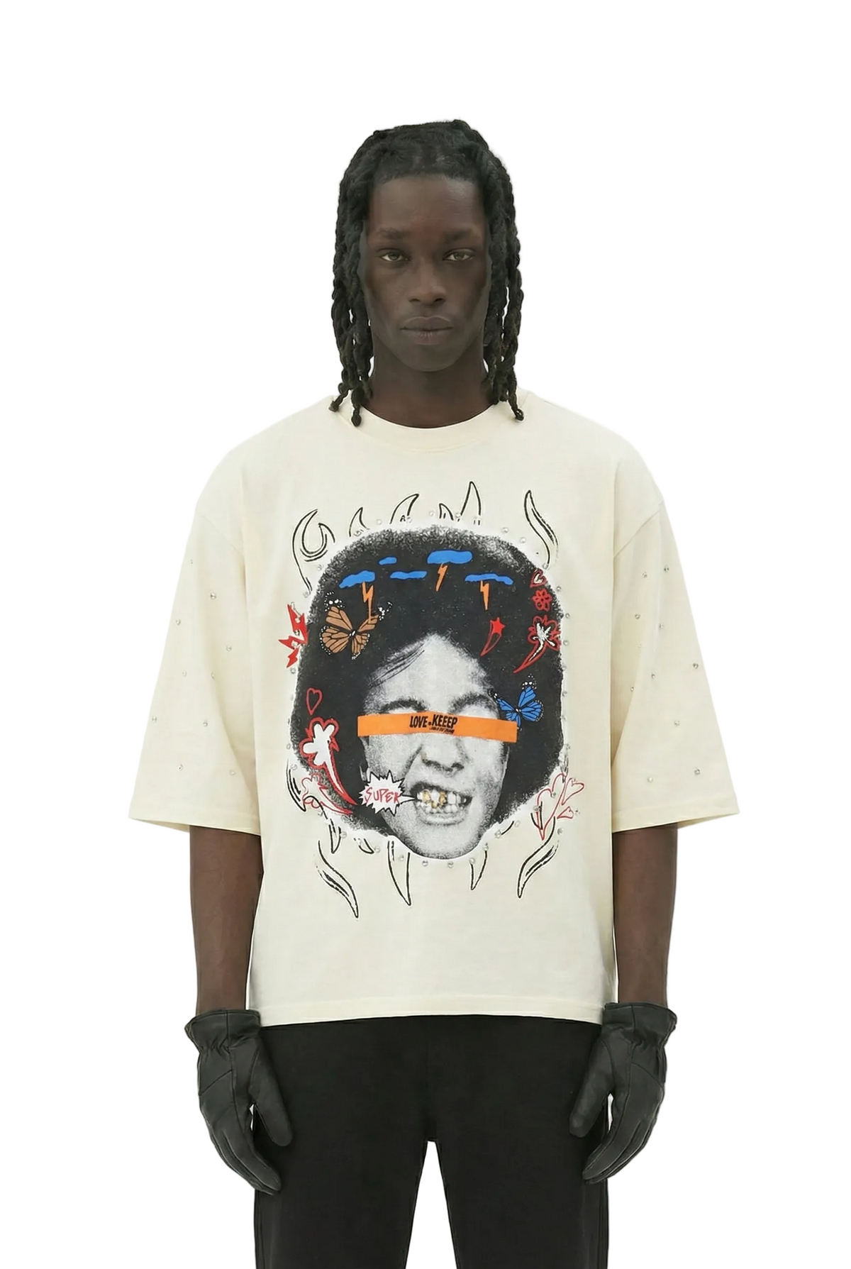TOVAL SN/ Jersey 3/4 Sleeve Crop Top Tee