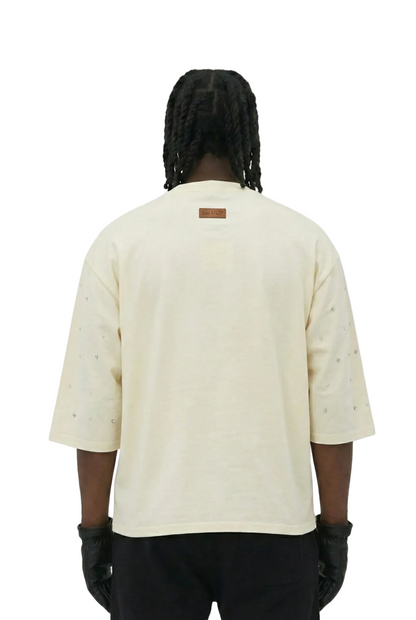 TOVAL SN/ Jersey 3/4 Sleeve Crop Top Tee