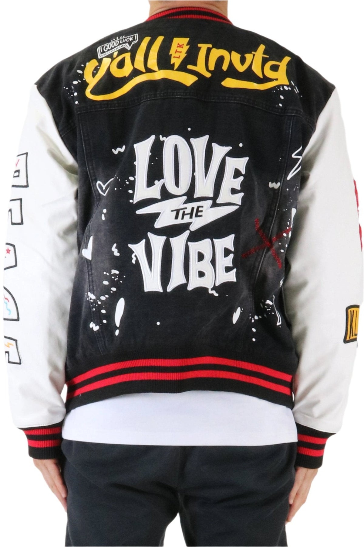 NEW VERTE Padded Washing Denim Bomber Jacket