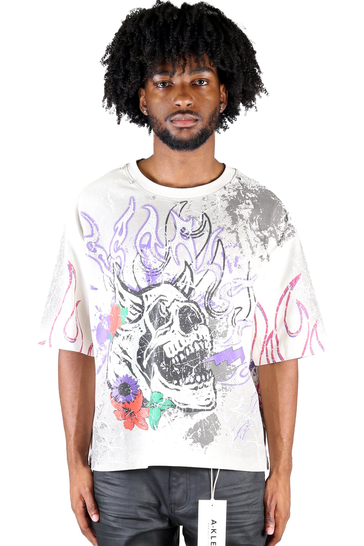 BERYL S/N Jersey 3/4 Sleeve Crop Top Tee