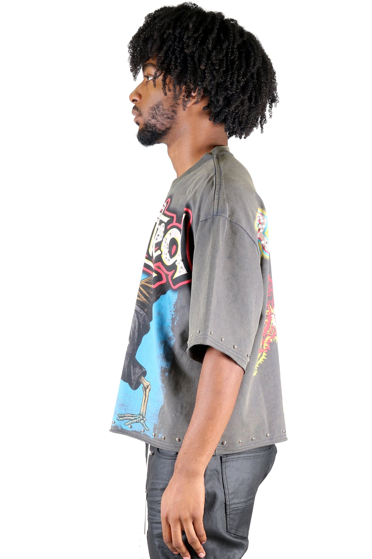 TWITCH S/N Jersey 3/4 Sleeve Crop Top Tee