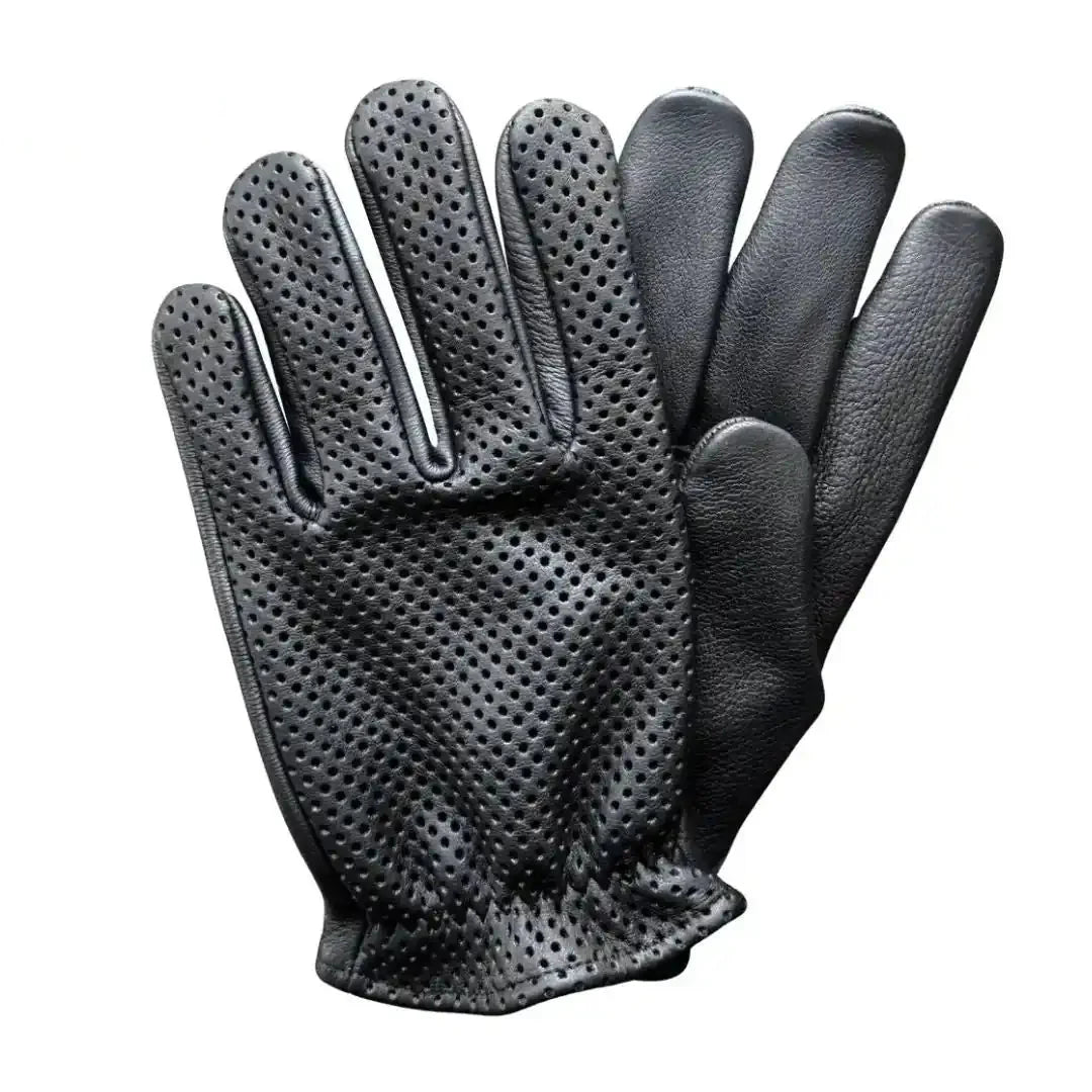Ventilated Short Wrist Touchscreen Deerskin Gloves
