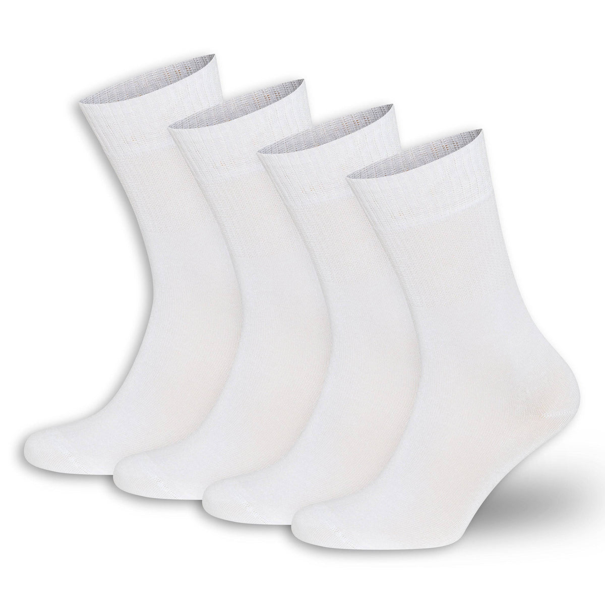Men’s &amp; Women’s Bamboo Diabetic Crew Socks 4-Pack