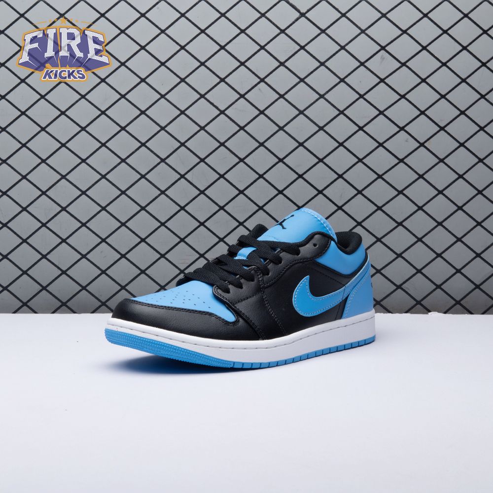 Jordan 1 Low Black University Blue 553558-041 Unisex
