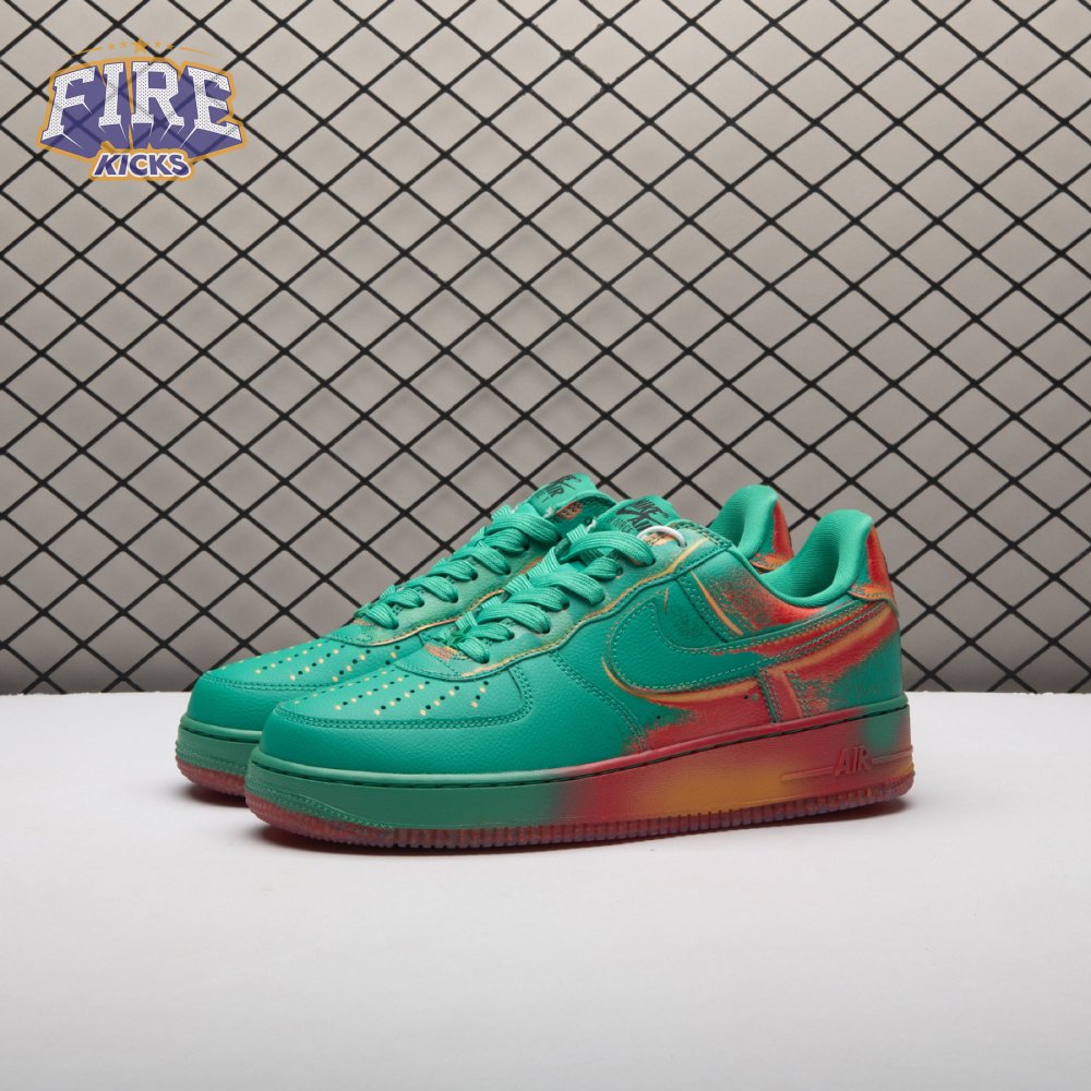 Nike Air Force 1 Low '07 Stadium Green Crimson IB6834-300 Unisex