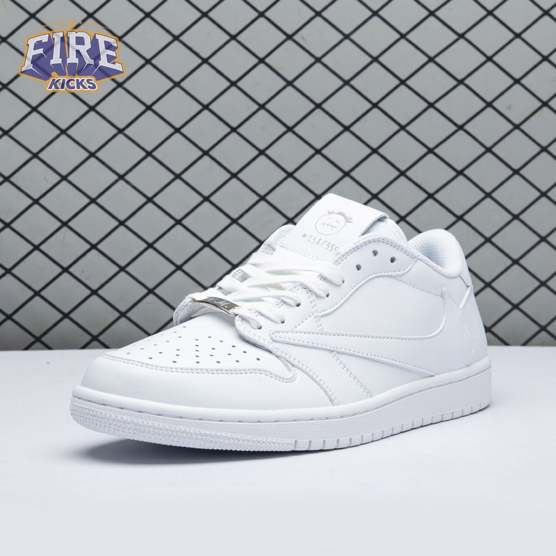 Travis Scott x Air Jordan 1 Low Triple White Unisex