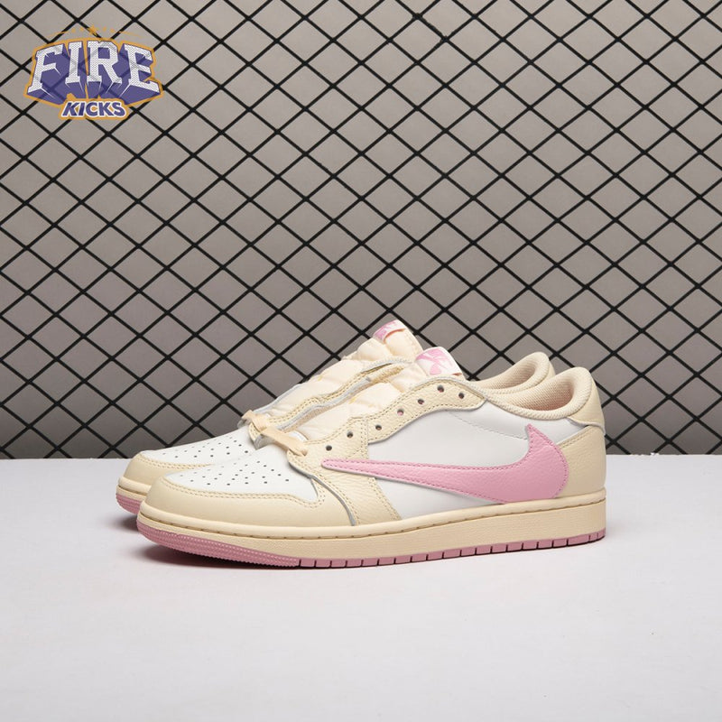 Jordan 1 Retro Low OG SP Travis Scott Shy Pink IQ7604-100 Unisex
