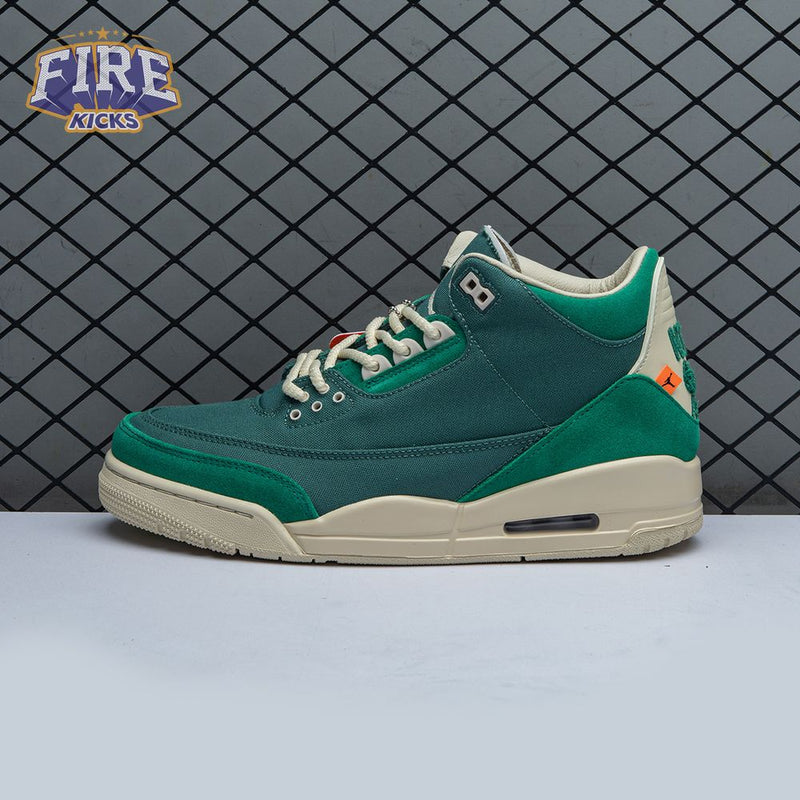 Air Jordan 3 Retro Bicoastal Black Malachite Fossil FZ7974-300 Unisex