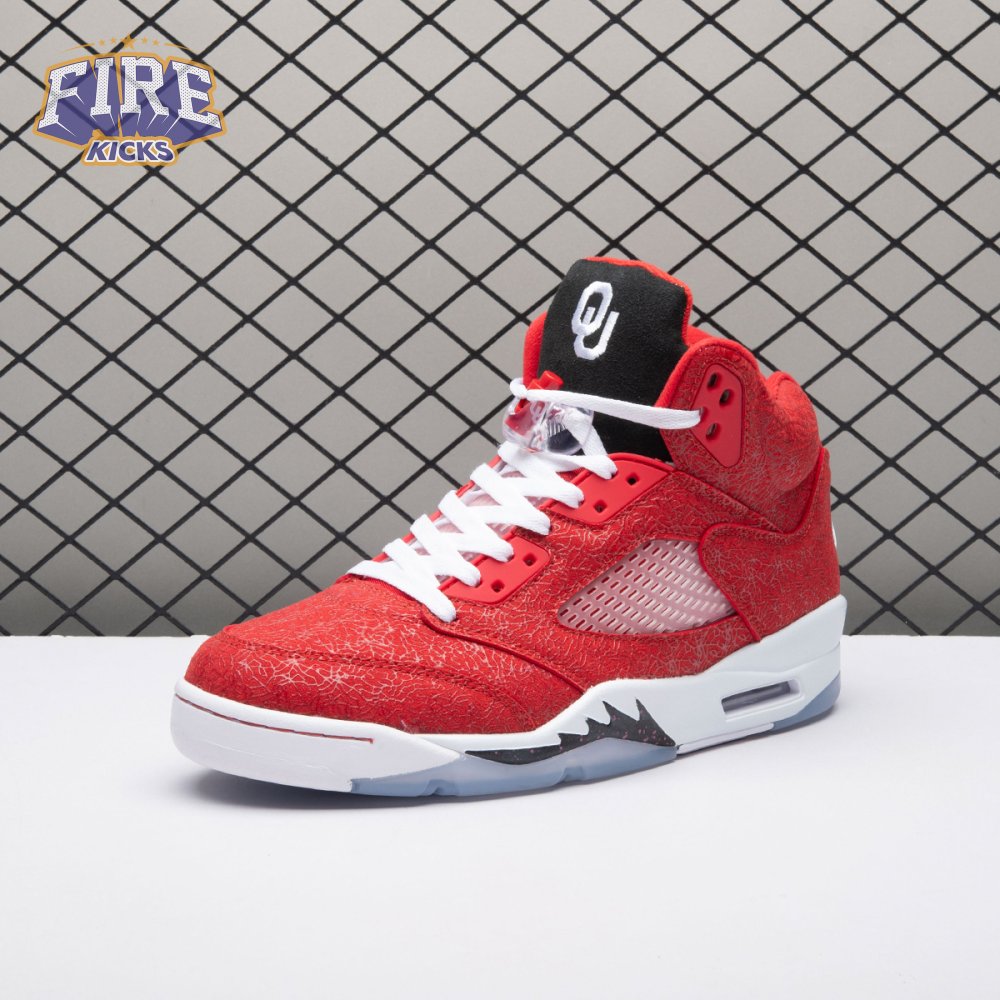 Air Jordan 5 Retro NCAA Oklahoma Sooners PE HQ7978-600 Men's