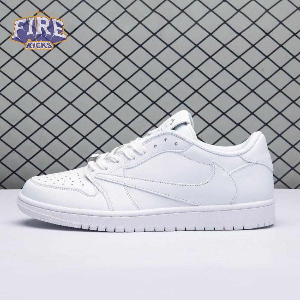 Travis Scott x Air Jordan 1 Low Triple White Unisex