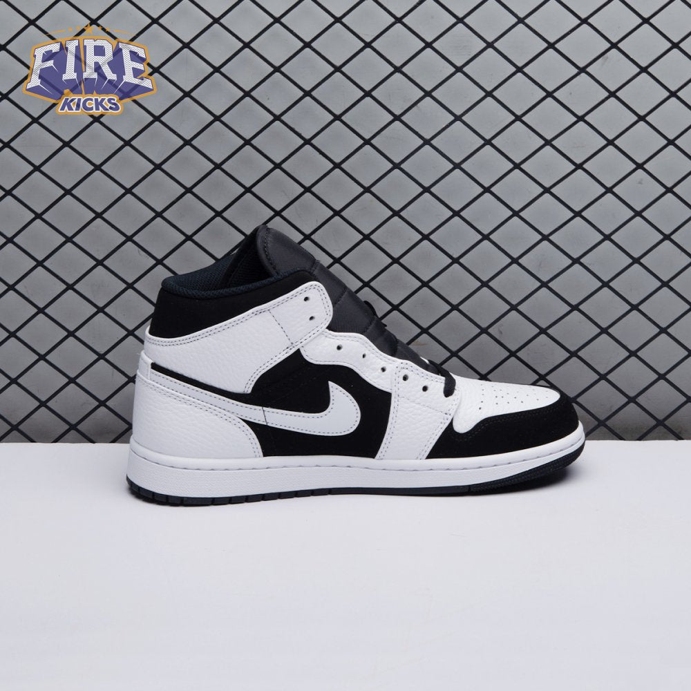 Air Jordan 1 Mid White Black Unisex