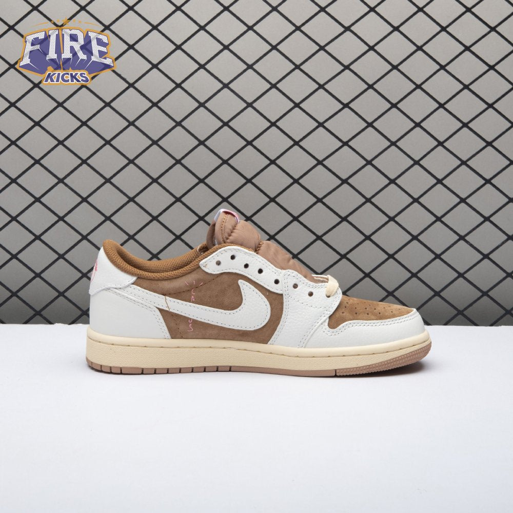 Jordan 1 Retro Low OG SP Travis Scott White Light Khaki DM7866-106 Unisex