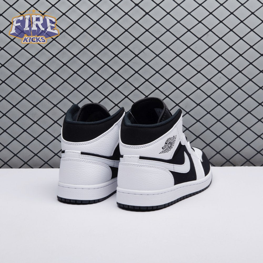 Air Jordan 1 Mid White Black Unisex