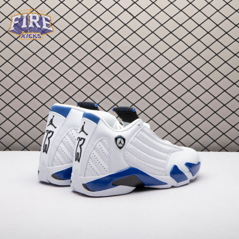 Jordan 14 Retro White Hyper Royal 487471-104 Men's