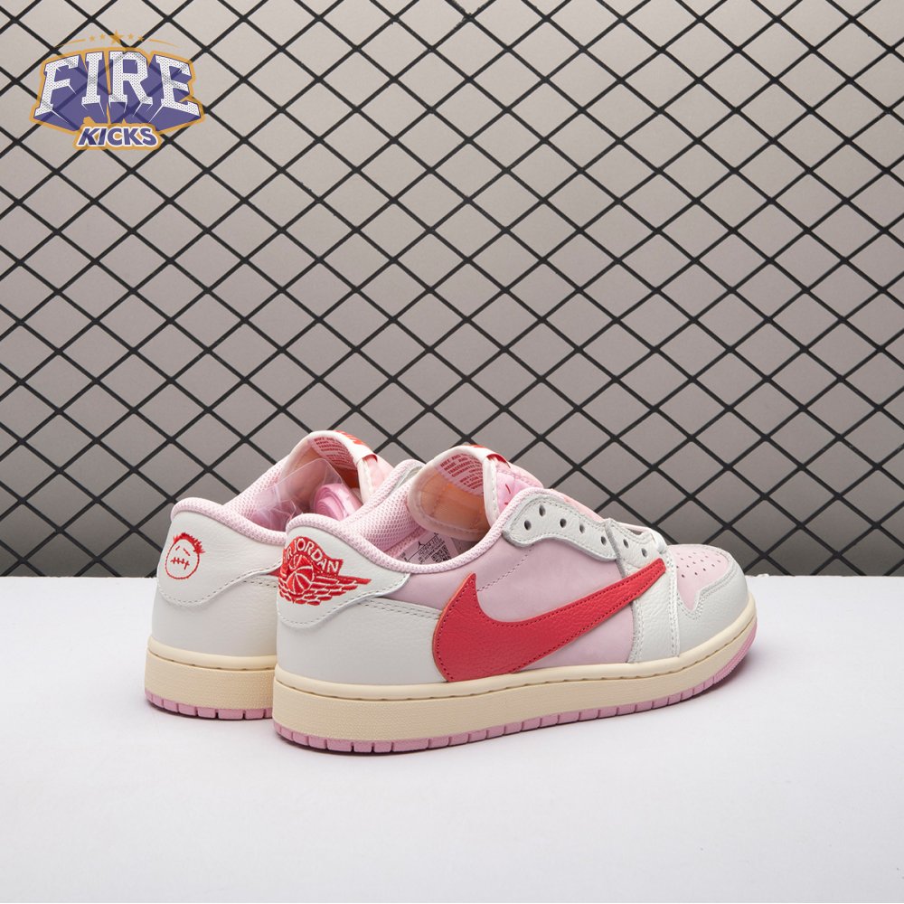 Travis Scott x Air Jordan 1 Low OG Tropical Pink IQ7604-101 Unisex